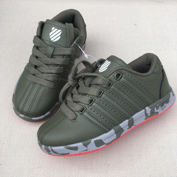 K-Swiss Other - NWOB! K-SWISS Sneakers In Army Green and Red Soles